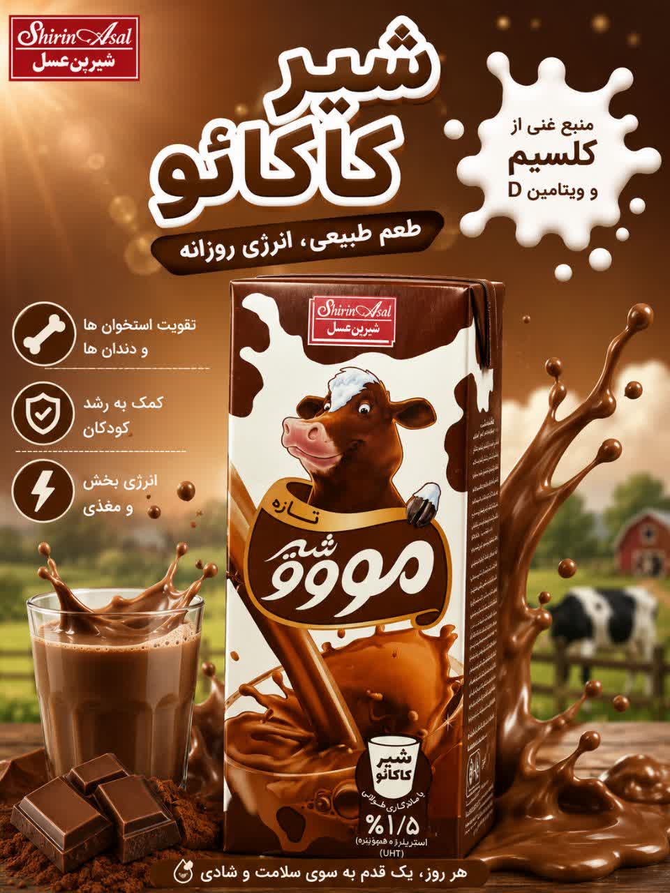 شیر کاکایو 200سی سی از شرکت شیرین عسل